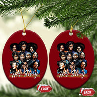 HerStory Tribute Ceramic Ornament Celebrating Legendary Black Women of History and Power - Wonder Print Shop