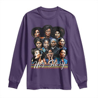 HerStory Tribute Long Sleeve Shirt Celebrating Legendary Black Women of History and Power - Wonder Print Shop
