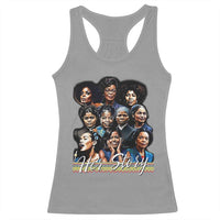HerStory Tribute Racerback Tank Top Celebrating Legendary Black Women of History and Power - Wonder Print Shop