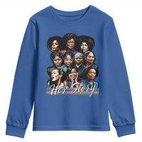 HerStory Tribute Youth Sweatshirt Celebrating Legendary Black Women of History and Power - Wonder Print Shop