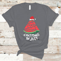 Christmas in July T Shirt Christmas In July Watermelon Xmas Tree Summer Beach Vacation - Wonder Print Shop