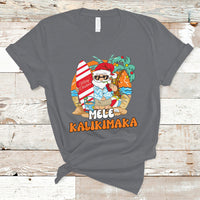 Christmas in July T Shirt Mele Kalikimaka Palm Tree Hawaiian Santa Christmas In July - Wonder Print Shop