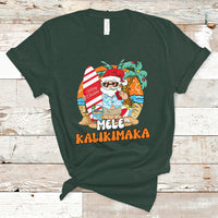Christmas in July T Shirt Mele Kalikimaka Palm Tree Hawaiian Santa Christmas In July - Wonder Print Shop