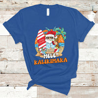 Christmas in July T Shirt Mele Kalikimaka Palm Tree Hawaiian Santa Christmas In July - Wonder Print Shop