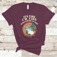 Christmas in July T Shirt It's Fine I'm Fine Everything Is Fine Christmas In July - Wonder Print Shop