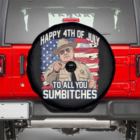 Happy 4th of July To All You Sumbitches Funny Sheriff Spare Tire Cover Retro Movie Quote Inspo Country Humor