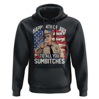 Happy 4th of July To All You Sumbitches Funny Sheriff Hoodie Retro Movie Quote Inspo Country Humor