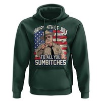 Happy 4th of July To All You Sumbitches Funny Sheriff Hoodie Retro Movie Quote Inspo Country Humor