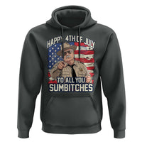 Happy 4th of July To All You Sumbitches Funny Sheriff Hoodie Retro Movie Quote Inspo Country Humor