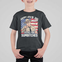 Happy 4th of July To All You Sumbitches Funny Sheriff T Shirt For Kid Retro Movie Quote Inspo Country Humor