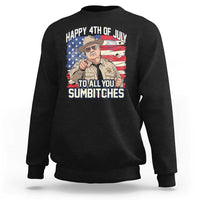 Happy 4th of July To All You Sumbitches Funny Sheriff Sweatshirt Retro Movie Quote Inspo Country Humor