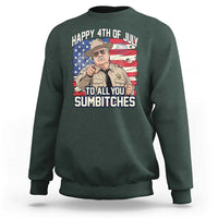 Happy 4th of July To All You Sumbitches Funny Sheriff Sweatshirt Retro Movie Quote Inspo Country Humor