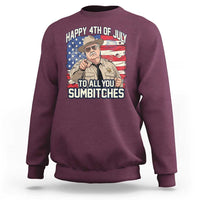Happy 4th of July To All You Sumbitches Funny Sheriff Sweatshirt Retro Movie Quote Inspo Country Humor
