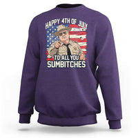 Happy 4th of July To All You Sumbitches Funny Sheriff Sweatshirt Retro Movie Quote Inspo Country Humor