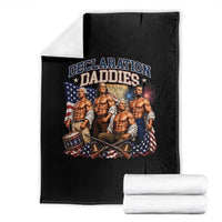 1776 America Declaration Daddies Patriotic Throw Blanket Funny Buff Founding Fathers Muscular Patriots