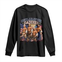 1776 America Declaration Daddies Patriotic Long Sleeve Shirt Funny Buff Founding Fathers Muscular Patriots