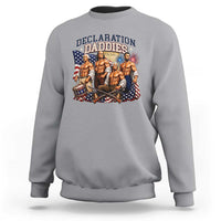 1776 America Declaration Daddies Patriotic Sweatshirt Funny Buff Founding Fathers Muscular Patriots
