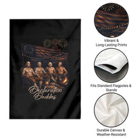 Declaration Daddies Campfire Gathering Graphic Garden Flag Shirtless Founding Fathers Patriotic Summer 4th of July Celebration