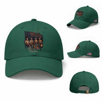 Declaration Daddies Campfire Gathering Graphic Baseball Cap Shirtless Founding Fathers Patriotic Summer 4th of July Celebration
