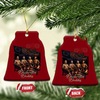 Declaration Daddies Campfire Gathering Graphic Ceramic Ornament Shirtless Founding Fathers Patriotic Summer 4th of July Celebration