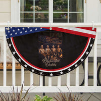 Declaration Daddies Campfire Gathering Graphic Patriotic Fan Flag Shirtless Founding Fathers Summer 4th of July Celebration
