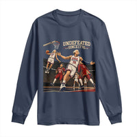 Undefeated Since 1776 George Washington Basketball Long Sleeve Shirt Funny USA Dream Team Founding Fathers Slam Dunk Patriotic Sports