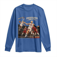 Undefeated Since 1776 George Washington Basketball Long Sleeve Shirt Funny USA Dream Team Founding Fathers Slam Dunk Patriotic Sports