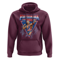 Freedomania 250 George Washington Wrestler Graphic Hoodie Funny Muscular President Lightning 1776 to 2026 Semiquincentennial