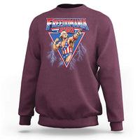 Freedomania 250 George Washington Wrestler Graphic Sweatshirt Funny Muscular President Lightning 1776 to 2026 Semiquincentennial