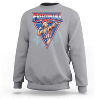 Freedomania 250 George Washington Wrestler Graphic Sweatshirt Funny Muscular President Lightning 1776 to 2026 Semiquincentennial