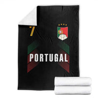 Portugal Soccer Fans Graphic Jersey Style Throw Blanket Proud Portuguese Football Lover
