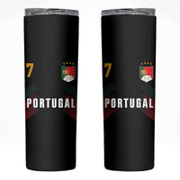 Portugal Soccer Fans Graphic Jersey Style Skinny Tumbler Proud Portuguese Football Lover