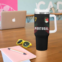 Portugal Soccer Fans Graphic Jersey Style Tumbler With Handle Proud Portuguese Football Lover