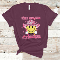 Teacher T Shirt Man I Feel Like A Teacher Funny Groovy Western Teacher - Wonder Print Shop