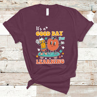 T Shirt It's Beautiful Day For Learning Retro Groovy Skateboard Inspirational Teachers Students - Wonder Print Shop