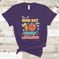 T Shirt It's Beautiful Day For Learning Retro Groovy Skateboard Inspirational Teachers Students - Wonder Print Shop