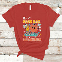 T Shirt It's Beautiful Day For Learning Retro Groovy Skateboard Inspirational Teachers Students - Wonder Print Shop
