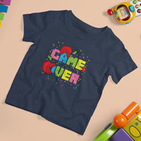 T Shirt For Kid Game Over Back To School Funny Video Game Apple Eating Game On School - Wonder Print Shop