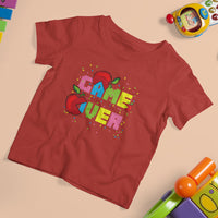 T Shirt For Kid Game Over Back To School Funny Video Game Apple Eating Game On School - Wonder Print Shop