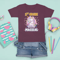 T Shirt For Kid First Grade Will Be Magical Cute Unicorn Rock 1st Grade Girl - Wonder Print Shop