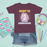 Cute Kindergarten Unicorn T Shirt For Kid I'm Ready To Crush Kinder 1st Day Of School For Girls - Wonder Print Shop