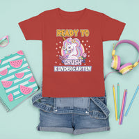 Cute Kindergarten Unicorn T Shirt For Kid I'm Ready To Crush Kinder 1st Day Of School For Girls - Wonder Print Shop