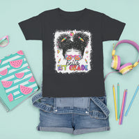 Hello 1st Grade T Shirt For Kid Cute Messy Bun Girls Tie Dye Back To School - Wonder Print Shop
