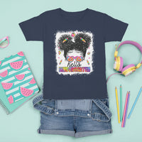 Hello Kindergarten T Shirt For Kid Messy Bun Girl Tie Dye 1st Day Of School - Wonder Print Shop