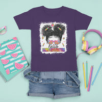 Hello Kindergarten T Shirt For Kid Messy Bun Girl Tie Dye 1st Day Of School - Wonder Print Shop