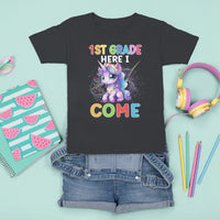 1st Grade Cute Unicorn T Shirt For Kid First Grade Here I Come Girls Squad - Wonder Print Shop