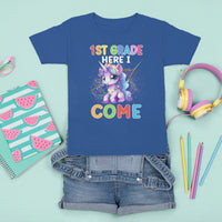 1st Grade Cute Unicorn T Shirt For Kid First Grade Here I Come Girls Squad - Wonder Print Shop