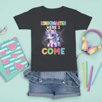 Cute Kindergarten Unicorn T Shirt For Kid Kinder Here I Come Girls Team - Wonder Print Shop