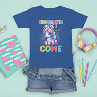 Cute Kindergarten Unicorn T Shirt For Kid Kinder Here I Come Girls Team - Wonder Print Shop