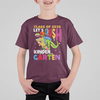 Kindergarten Graduate T Shirt For Kid Dinousaur Class Of 2036 Let's Crush Kinder - Wonder Print Shop